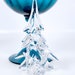 Lead Crystal Tree Figurine Japan Art Glass Paperweight Free Form Christmas Tree