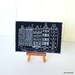 Dutch Houses Art Card - Screen Print White on Dark Blue - Made with Upcycled Fabrics