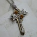 SALE - Vintage Key Necklace Rhinestones