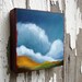Original oil painting rolling hills landscape thunderstorm clouds rustic earthy colors - Stormscape series fortyfive