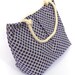 Plum, Lavender and White Caning Print Tote Bag with Rope Handles