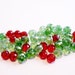 Glass Beads AB Crystal Rondelle 6mm Green and Red Mix 45 STR125