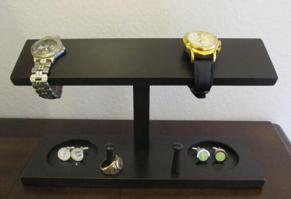 Men Watch Holder- Men Watch Stand - Watch Display with ring and ...