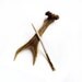 Shawl Pin Hair Stick Deer Antler Carving Hairpin Hair Accessory Tribal MariyaArts