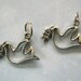 Peace Dove Charms Sterling Silver 20MM Pair of 2 Holiday Bird
