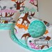 Baby Bib and Burp cloth-Gray Squirrels in Trees