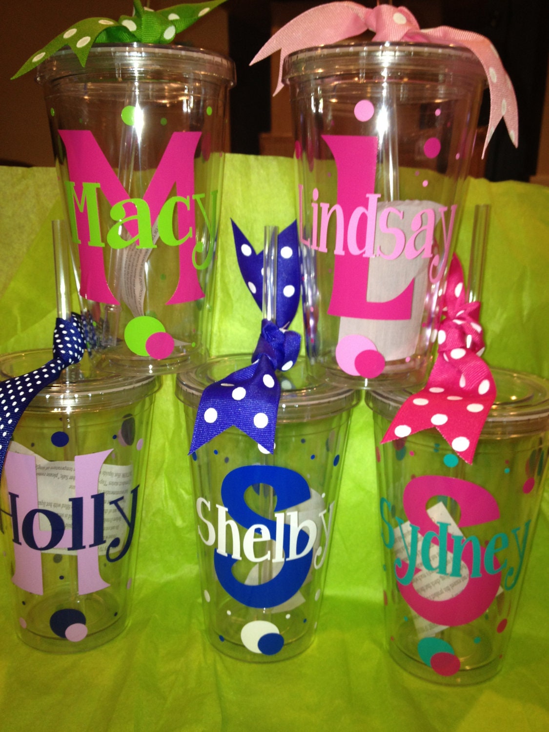 Personalized Tumbler 16 oz. w/Straw BPA Free Birthday