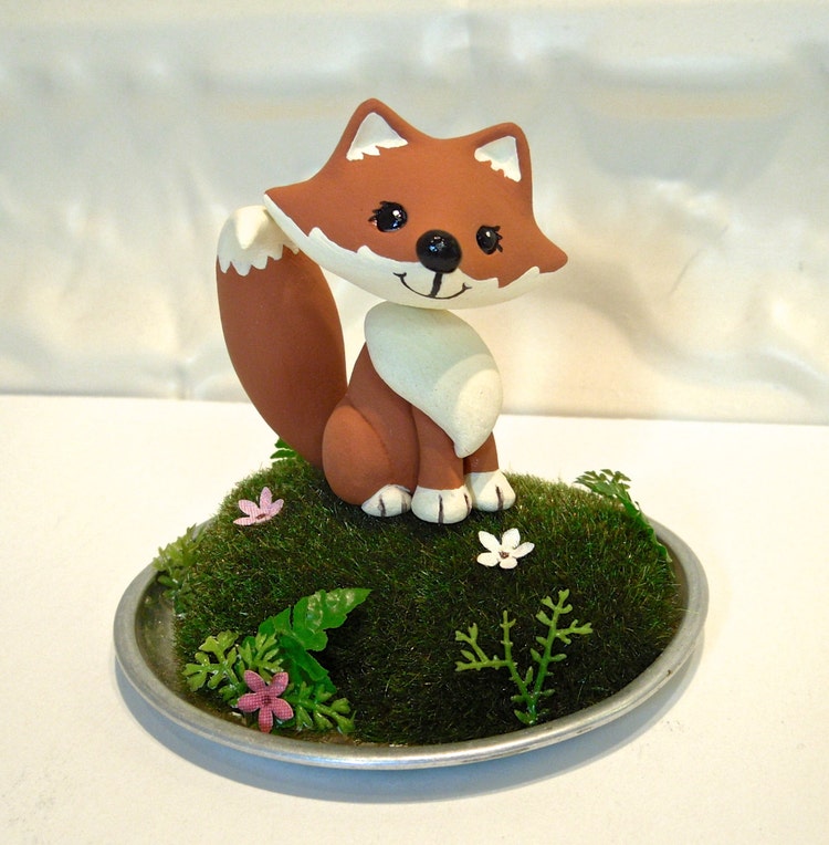 Woodland Fox Cake Topper Custom Cake Topper by WorkofWhimsy Woodland Fox Cake Topper Custom Cake Topper by WorkofWhimsy