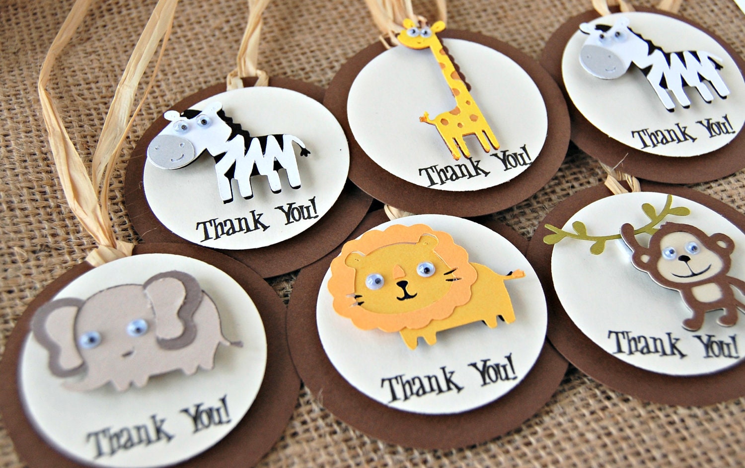 Safari Birthday Party Favor Tags Jungle BIrthday Party Decor