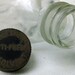Vintage 1960's Adell Chemical Corp. GM OptiKleen Anti-Freeze Washer Solvent Triangle Glass Bottle Chevy Pontiac