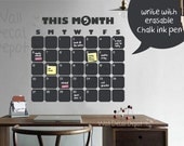 Wall decal - Daily Chalkboard Wall Calendar Memo - Words Wall Decal Wall Sticker Wall decal - Daily Chalkboard Wall Calendar Memo - Words Wall Decal Wall Sticker