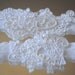 White Lace Garter, White Wedding Garter set, Pearls and Sequins, White Lace Wedding Garter Set, White Wedding Toss Garter Set