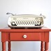 Vintage Royal Typewriter - Off White Royal Safari with Portable Case
