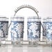 Vintage 60's Drinking Glasses - Blue with grapes