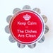 Dishwasher magnet, Keep Calm, Clean Dishes, Magnet, Bottlecap magnet, flower magnet, kitchen magnet, red