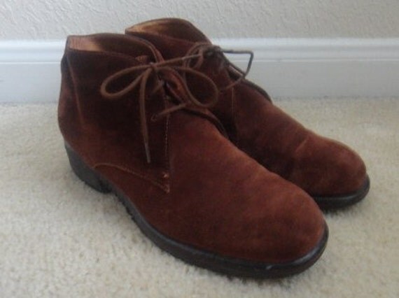 vintage suede ankle boots
