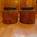 Solid log dog dish stools
