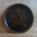 Vintage Metal Tray w/ Gold Painted Harvest