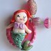Ariel the little mermaid bracelet OOAK - handmade miniature polymer clay jewelry