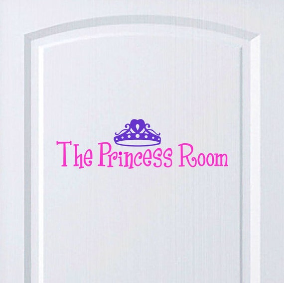 The Princess Room Vinyl Decal Door Sign For Girl Room by FabDecals