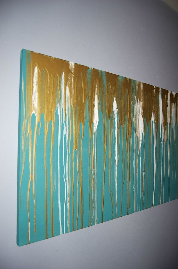 dripping paint canvas