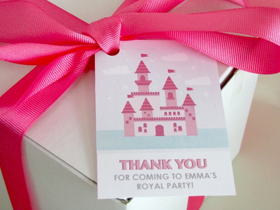 Princess printable - Princess Favor Tags - birthday - Castle - Printable Party - Fairy Tale - girl birthday - Pink - Purple - DIY Il_570xn