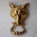 Brass Door Knocker Vintage Fox Head