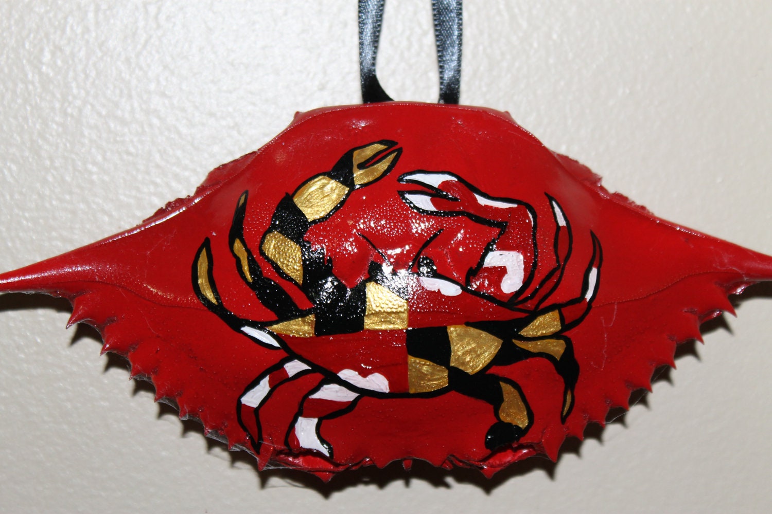 Hand Painted Crab Shells Ornaments