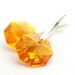 ON SALE, Swarovski Octagon Topaz AB, sterling silver 925