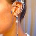 Pair of Faerie Ears, Blue Aventurine, Sodalite and Silver Elf Ear Cuffs, non pierced earring, Fairy, Renaissance, Elven