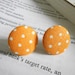 Fabric button earrings, Button earrings, Stud earrings, Nickel Free earrings, for bridesmaid gifts, everyday wear, diameter 20mm, 4/5 inches