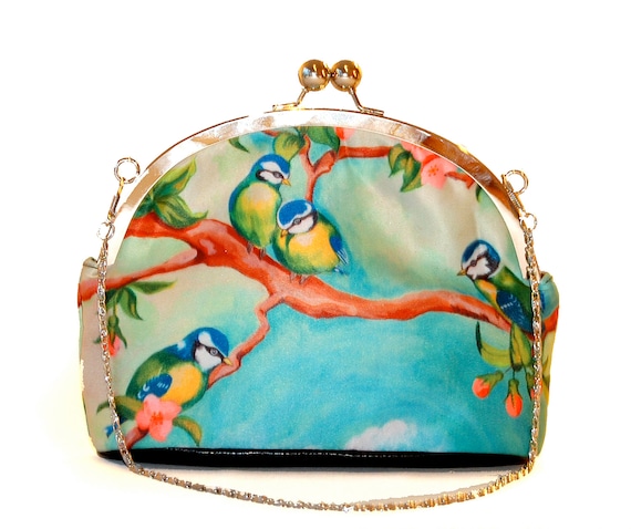 Retro clip purse,clutch bag,Birdgirl,birthday gift,gifts for her,gifts for mom,Woody Ellen handbag,christmas gifts,christmas gift ideas