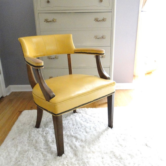 Vintage Executive Desk Arm Chair Mid Century Office Seating