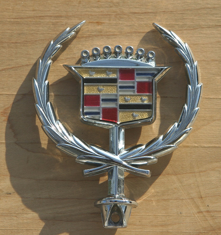 Early Vintage Cadillac Hood Ornament Emblem Excellent