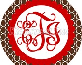 Fall monogram moroccan tile design girlie- personalized - digital image - Fall - Autumn Il_170x135