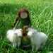 Shepherdess and Sheep Dolls- Needle Felted Waldorf Inspired Dolls For Children or Decoration
