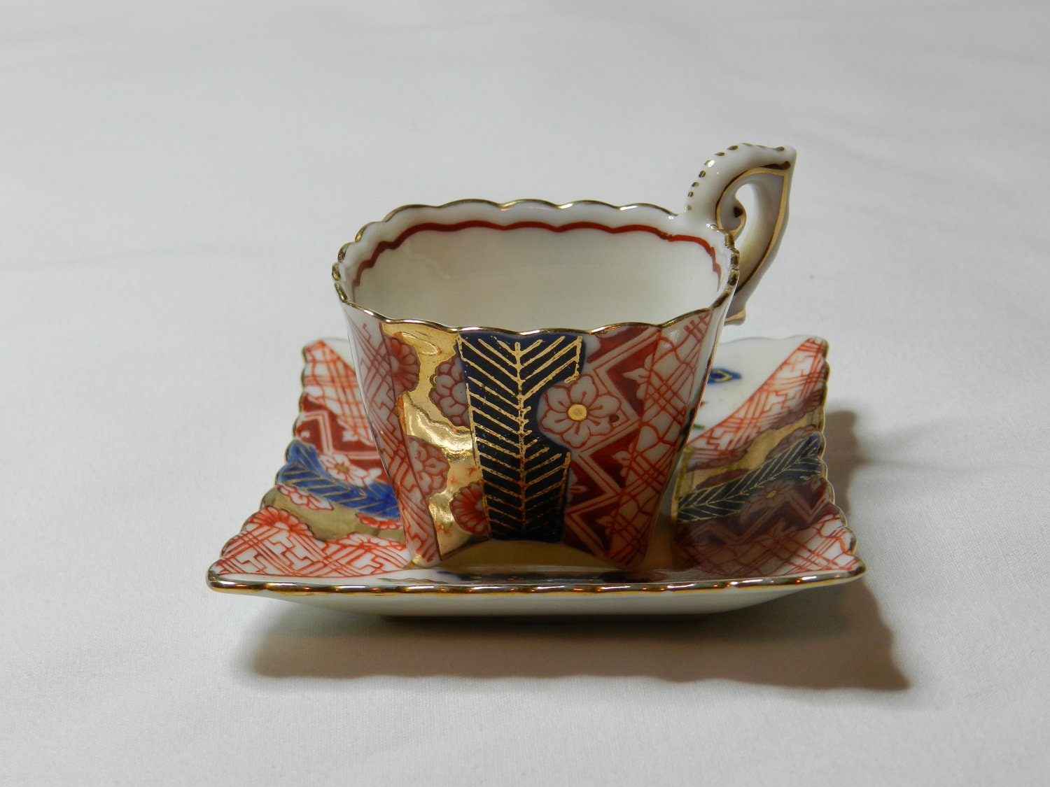 Vintage Kutani Porcelain china Kosen pattern Made in Japan