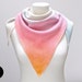 triangle scarf sunset hand dyed merino silk theknitkid made to order