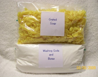 LARGE Laundry soap kit Fels Naptha, borax, and arm & hammer washing soda with super simple instructions