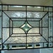 Beveled Star & Clear Textures Stained Glass Window Panel