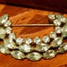 Free Shipping - Unsigned Vintage Brooch Pin Silver Metal Clear Rhinestone Crescent Moon Shape 40s 50s