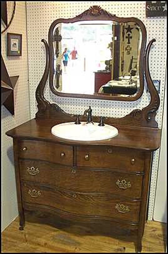 Items similar to Antique Bathroom Vanity - CD1828: on Etsy