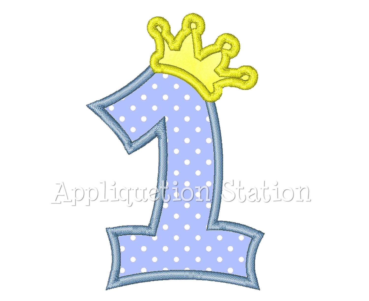 number one crown1st birthday applique machine embroidery