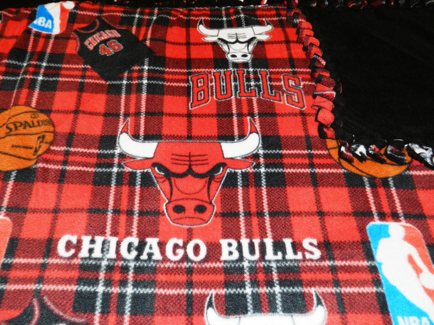 NBA Chicago Bulls Fleece Tie Blankets Bulls Basketball Red