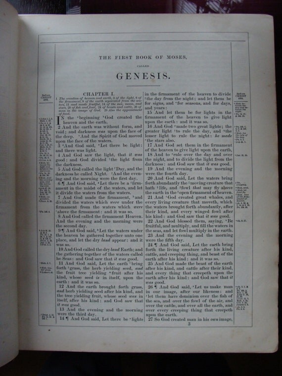 Antique Family Holy Bible 1883