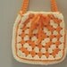 Childs Purse, Crochet Child Purse, Orange, White