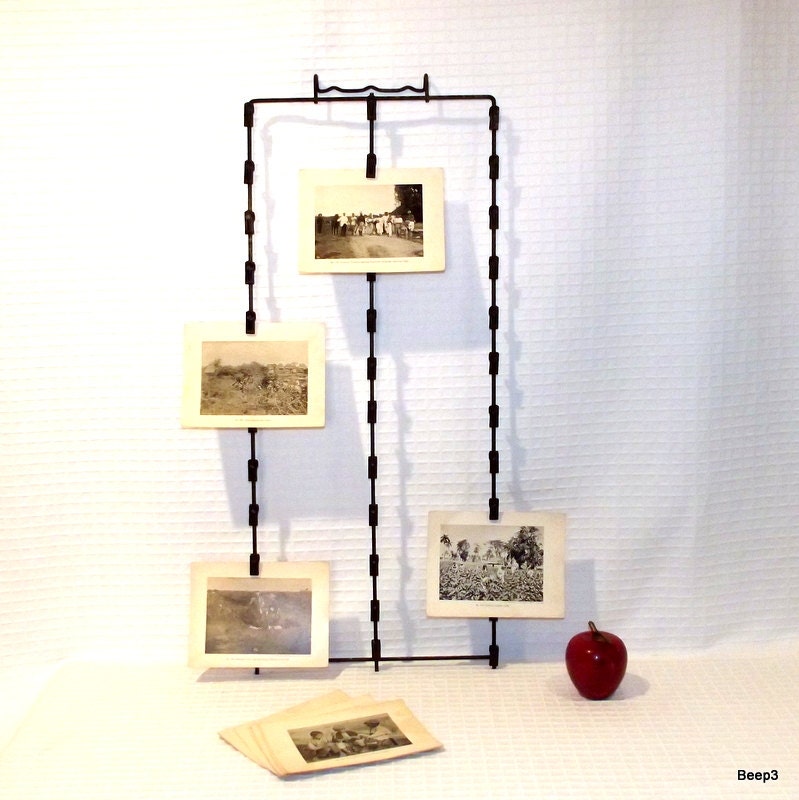 Vintage Wire Metal Clip Display Rack by CityBeepster on Etsy