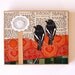 Red Robin Lino Print Collage - OOAK - Made in Australia