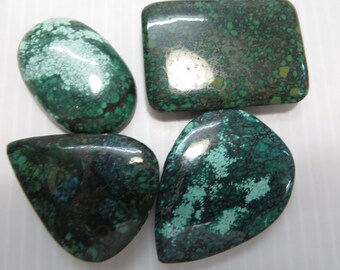 4 Piece Lot Natural Stone Turquoise Natural Color Mix Shape Big,Size 24X35 ,29X41mm Appox