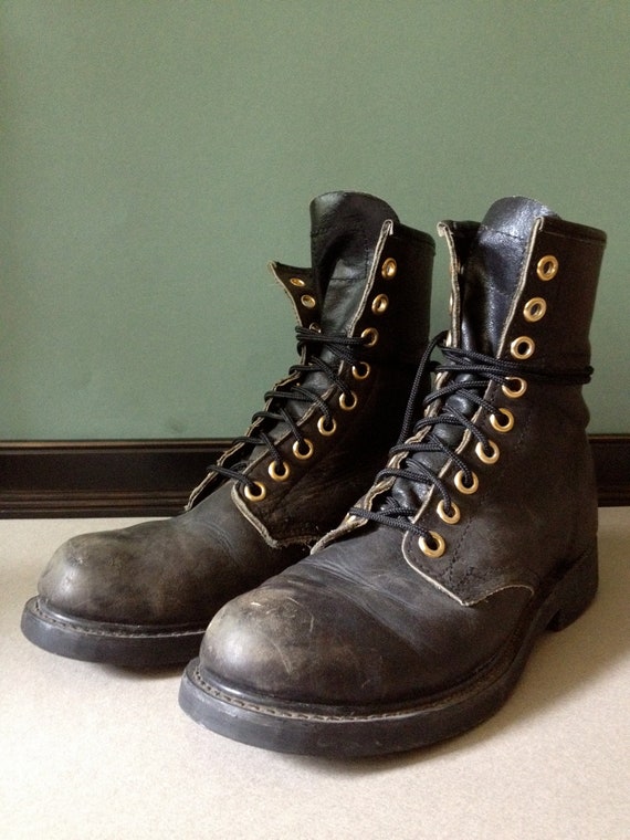 Vtg Gorilla 70s Combat Boots Black // Size 7